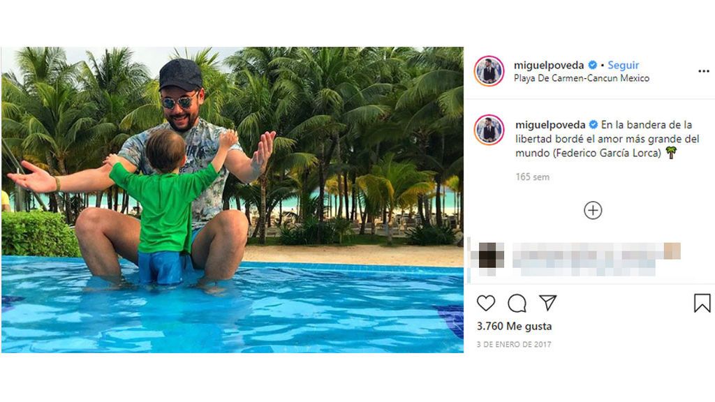 Miguel Poveda fue padre por gestación subrogada en Estados Unidos.