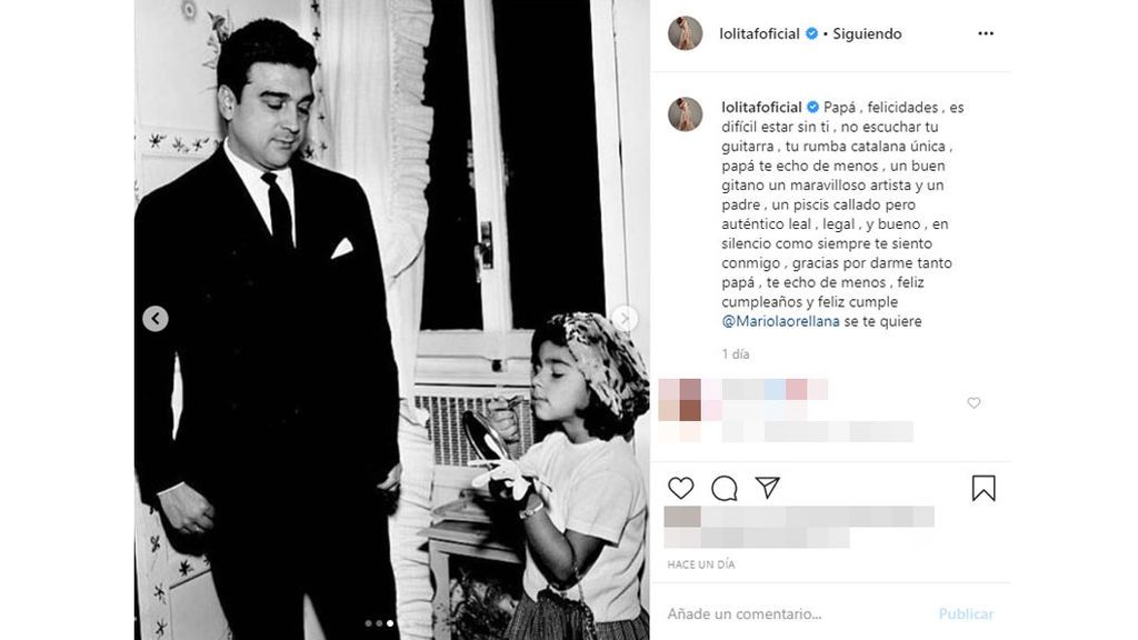 El homenaje de Lolita a su padre