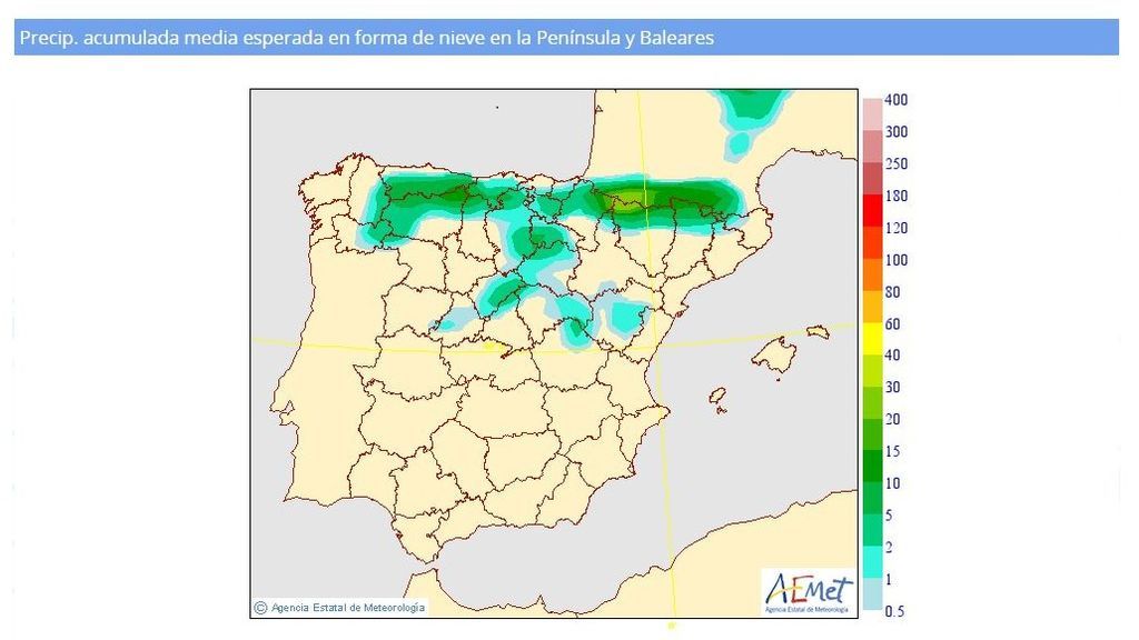 nieve preci media viernes