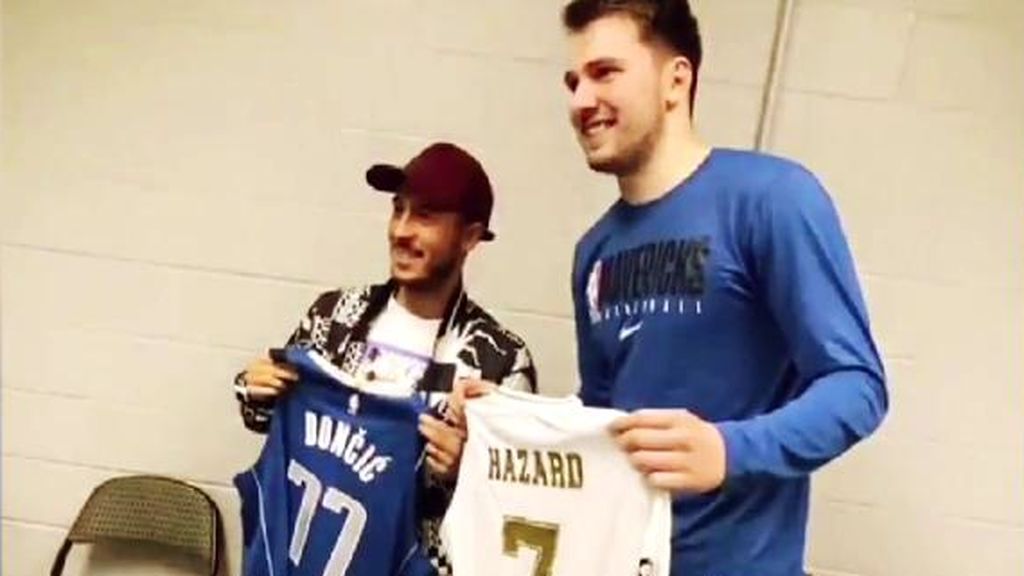 Hazard, con Doncic, antes de su operación