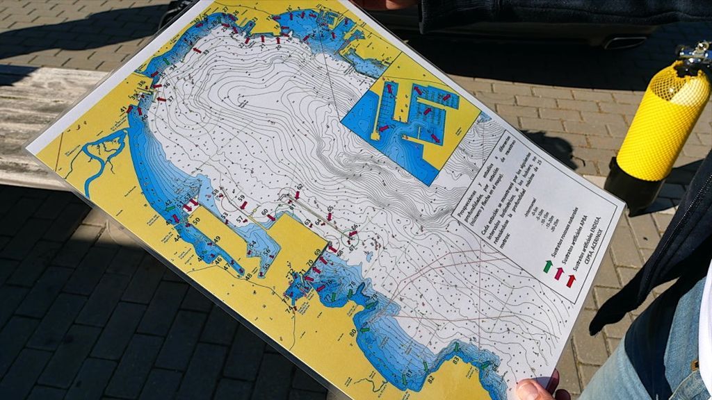 Plano con la localización de las tomas de muestra