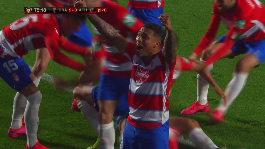 Germán se impone en un córner y hace el segundo gol del Granada ante el Athletic (2-0)