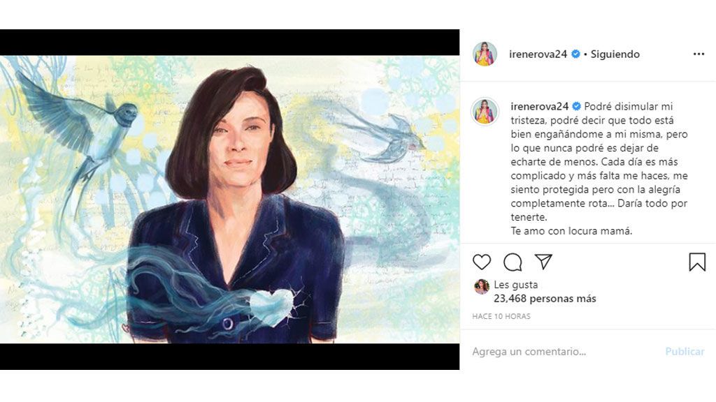 Irene Rosales escribe una desgarradora carta a su madre