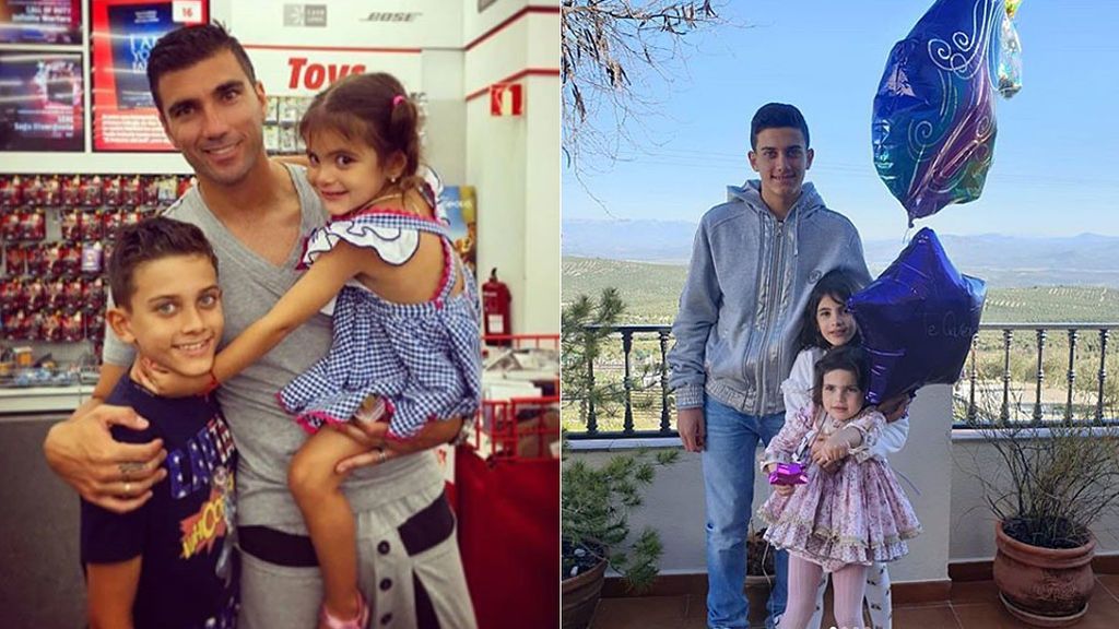 La familia de Reyes, en el cumpleaños de Triana.