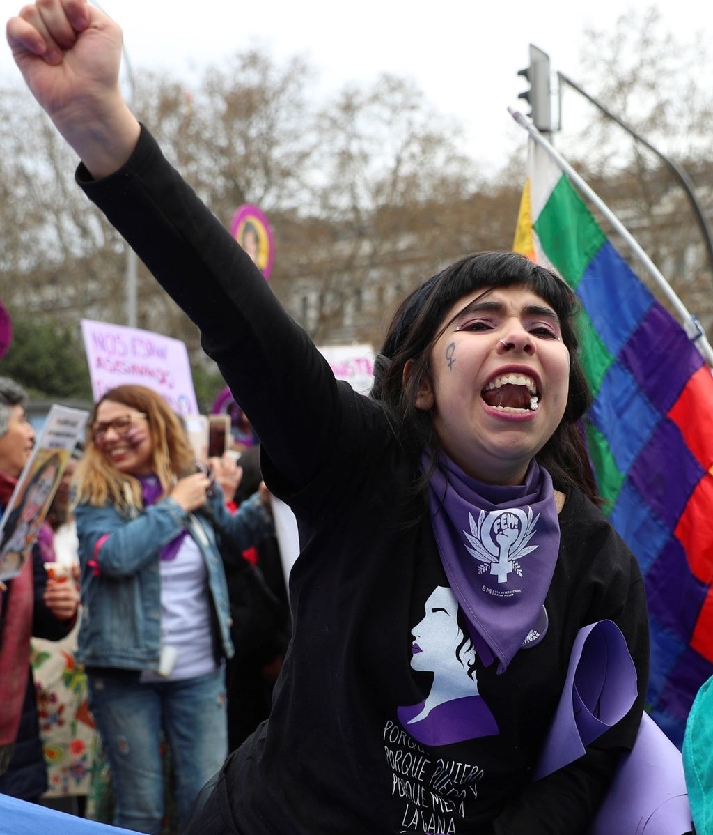 Manifestación por el Día Internacional de la Mujer, en imágenes