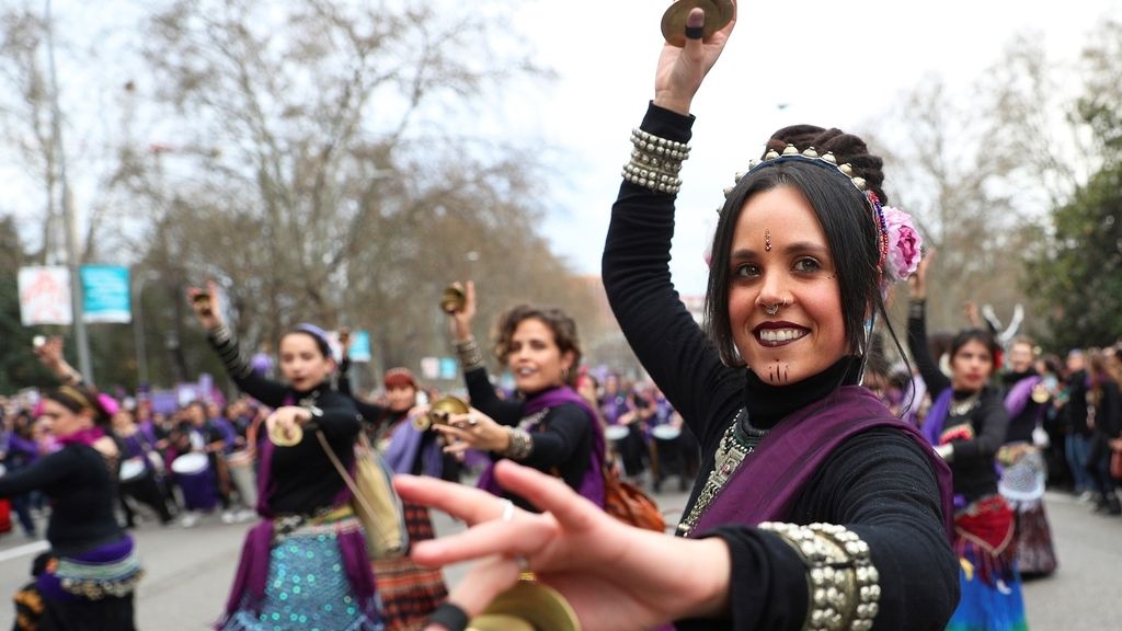 Manifestación por el Día Internacional de la Mujer, en imágenes