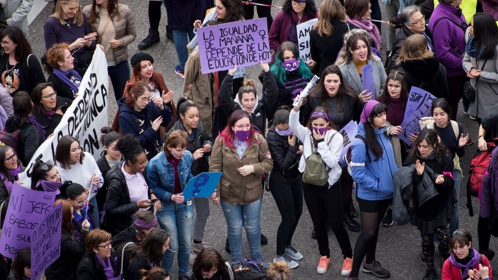 Manifestación por el Día Internacional de la Mujer, en imágenes