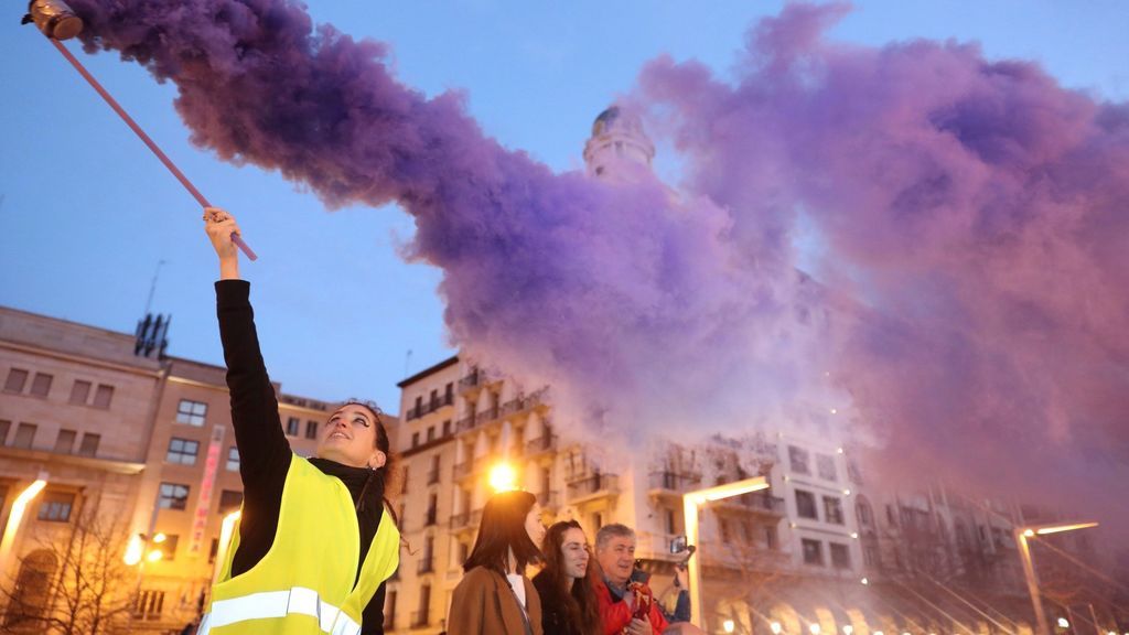 Manifestación por el Día Internacional de la Mujer, en imágenes