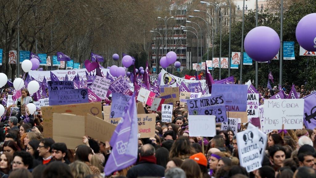 Manifestación por el Día Internacional de la Mujer, en imágenes