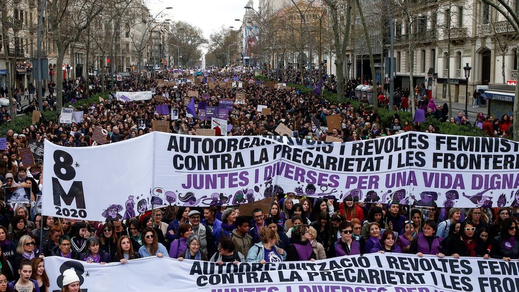 Manifestación por el Día Internacional de la Mujer, en imágenes