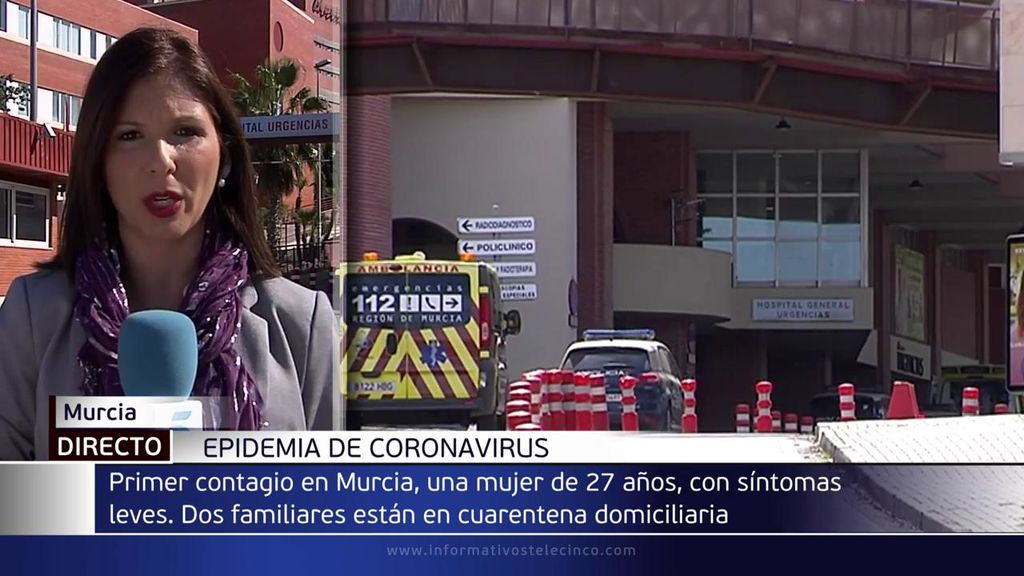 Murcia confirma su primer caso de coronavirus: una mujer de 27 años que viajó a Madrid
