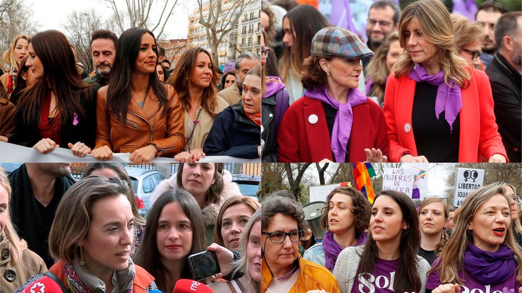 La marcha feminista del 8M evidencia las diferencias dentro del Gobierno de coalición