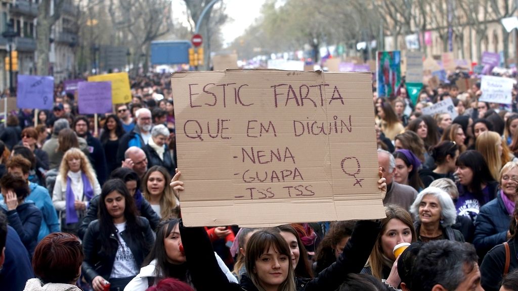 Manifestación por el Día Internacional de la Mujer, en imágenes
