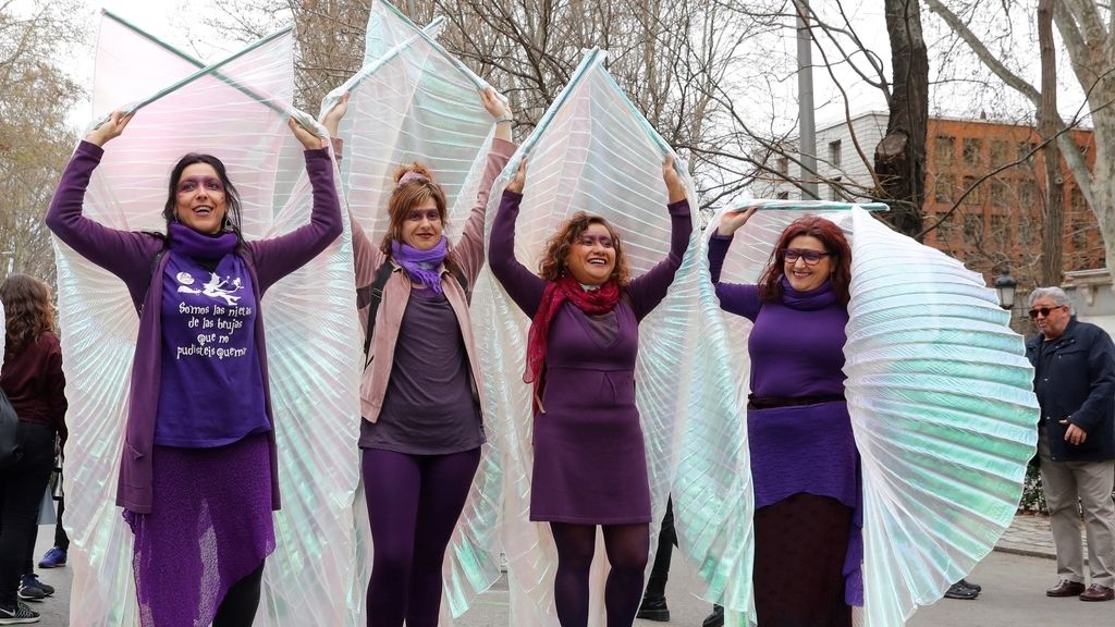 Manifestación por el Día Internacional de la Mujer, en imágenes