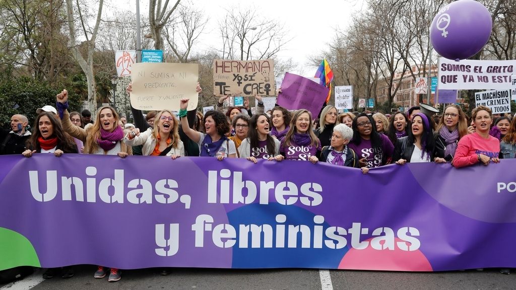 Manifestación por el Día Internacional de la Mujer, en imágenes