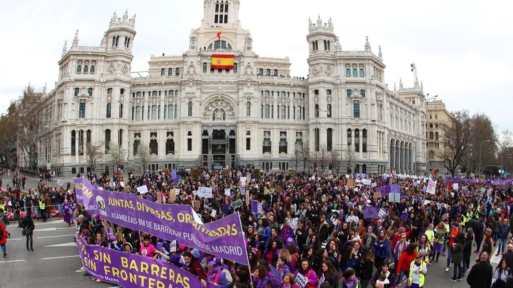 Manifestación por el Día Internacional de la Mujer, en imágenes