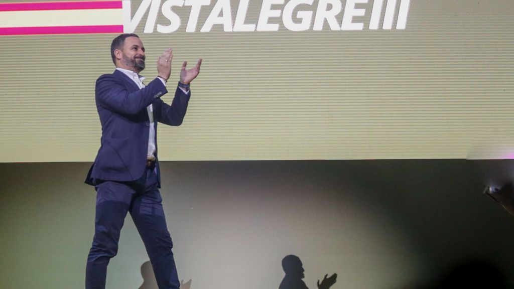 Abascal en la clausura de la Asamblea de Vox Abascal en la clausura de la Asamblea de Vox