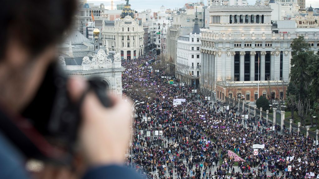 Manifestación por el Día Internacional de la Mujer, en imágenes