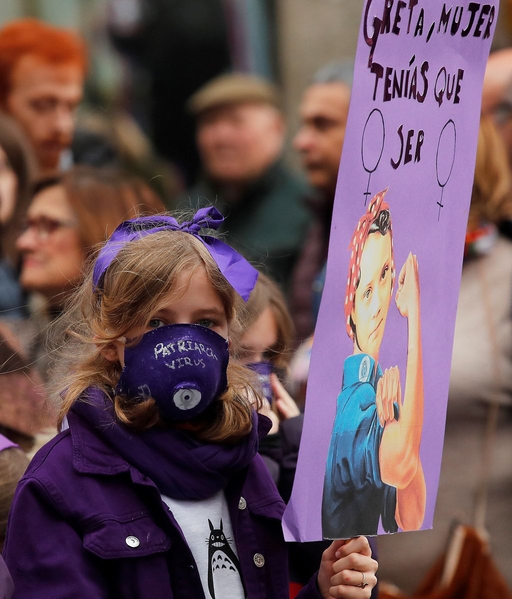 Manifestación por el Día Internacional de la Mujer, en imágenes
