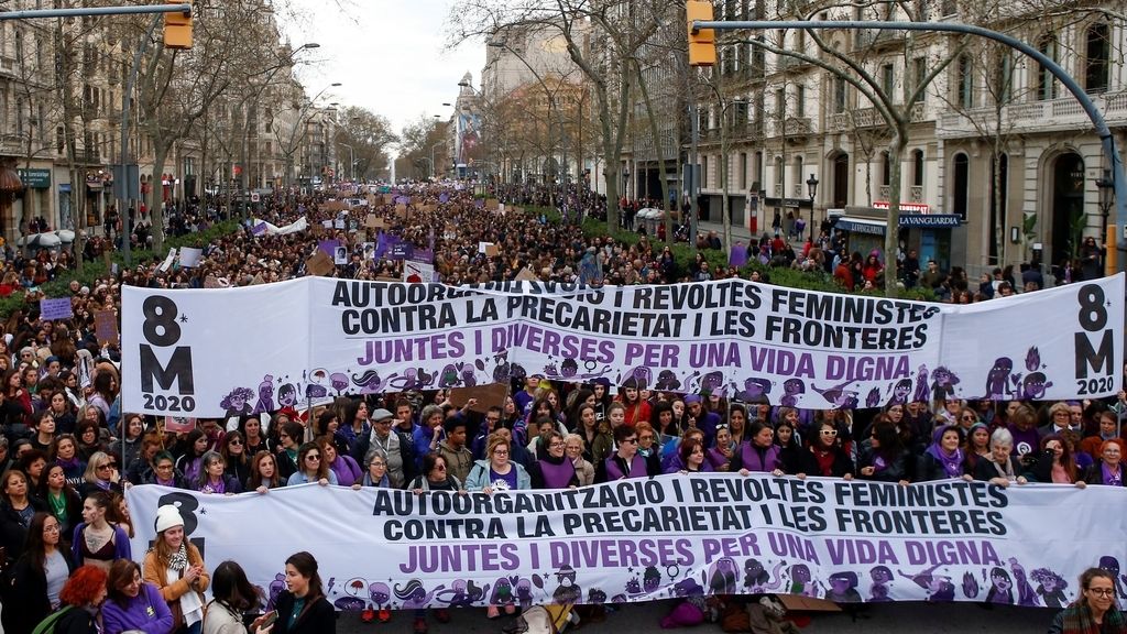 Manifestación por el Día Internacional de la Mujer, en imágenes