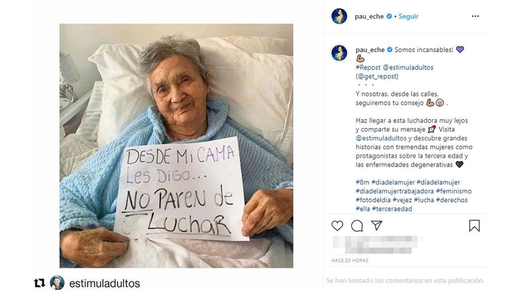 "Somos incansables", ha expresado Paula Echevarría en su Instagram.