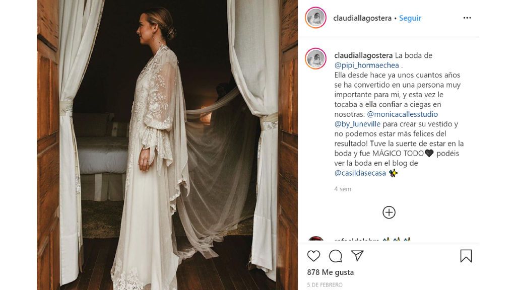 El vestido de Claudia Llagostera.