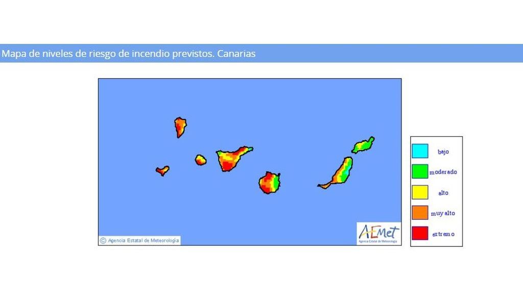 riesgo incendios canarias