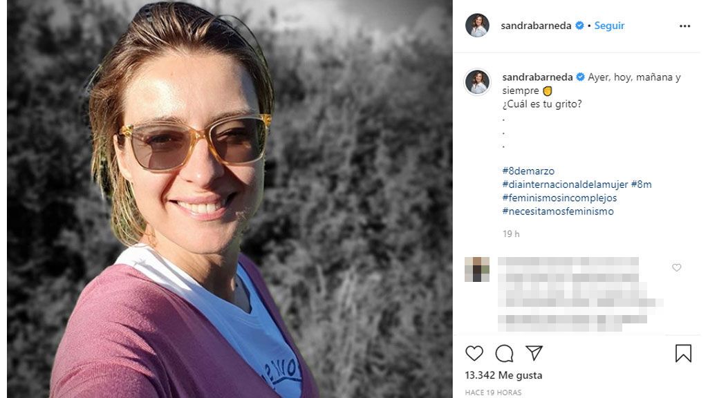 Sandra ha lanzado un mensaje a través de su cuenta de Instagram.