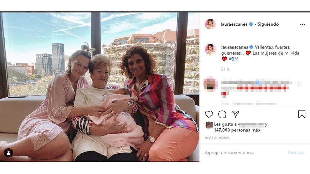 laura escanes y su familia