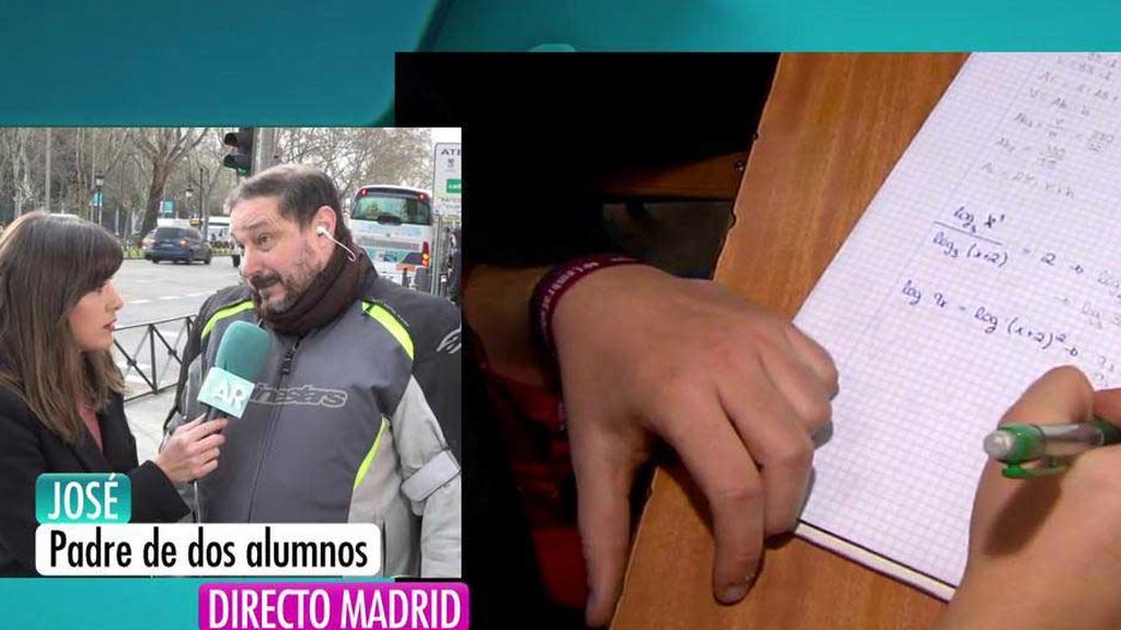 José, padre de un alumno del colegio de Madrid: "En el chat de la clase los padres no saben lo que hacer"