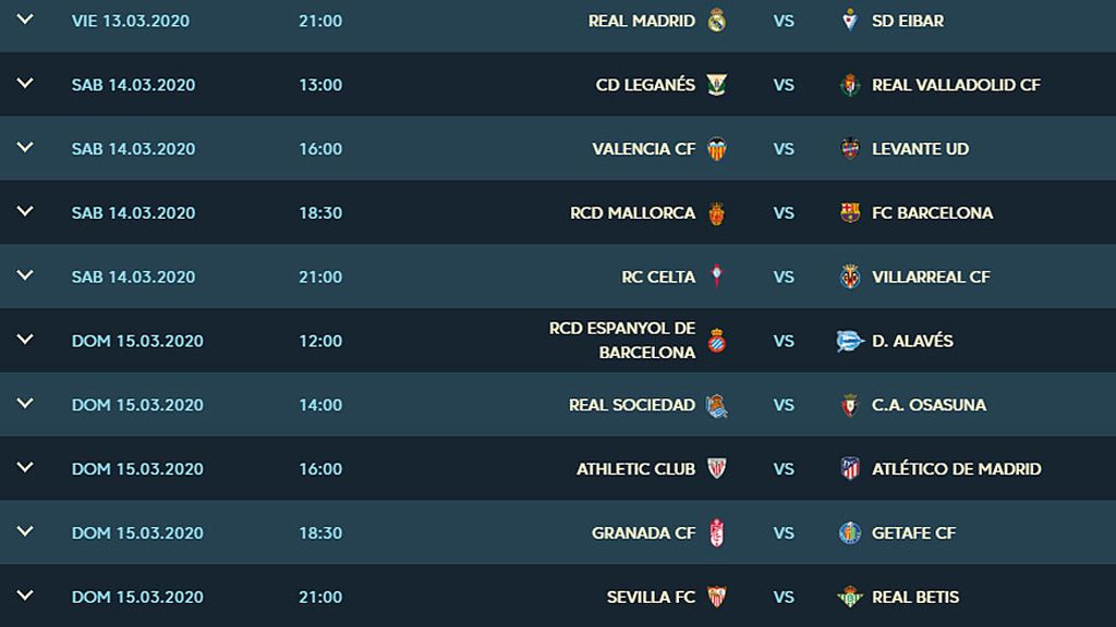Jornada 28 de Liga