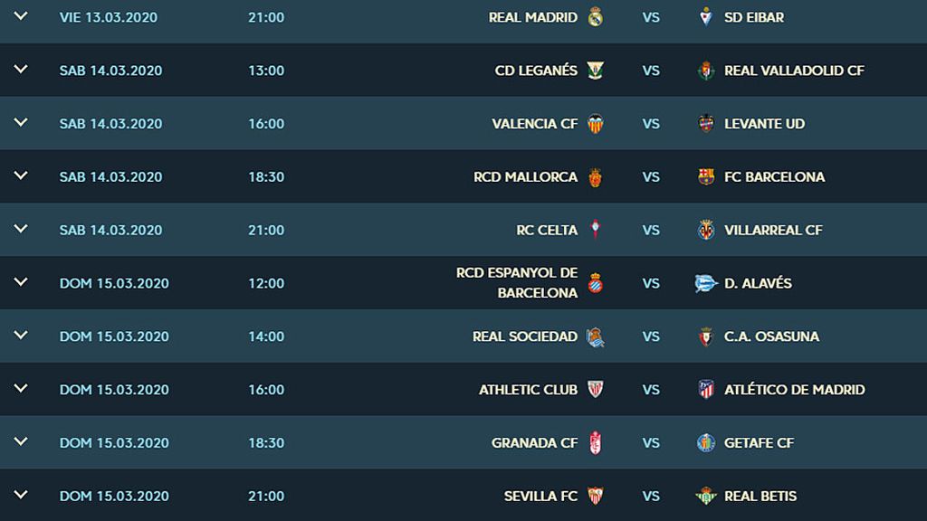 Jornada 28 de Liga