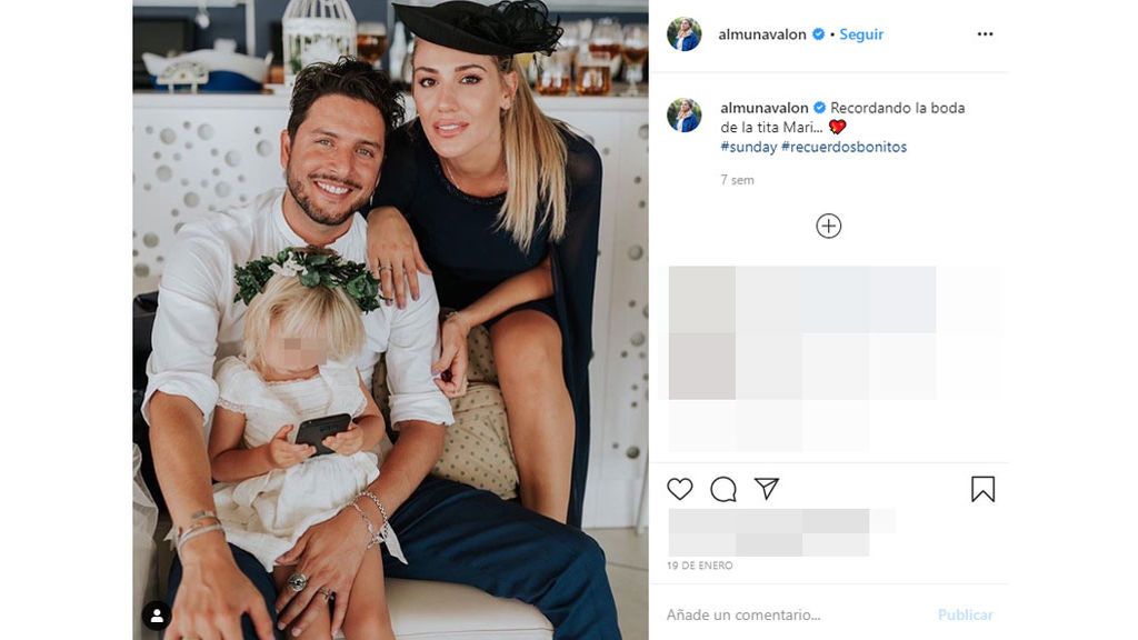 Manuel Carrasco, Almudena Novalón y su hija
