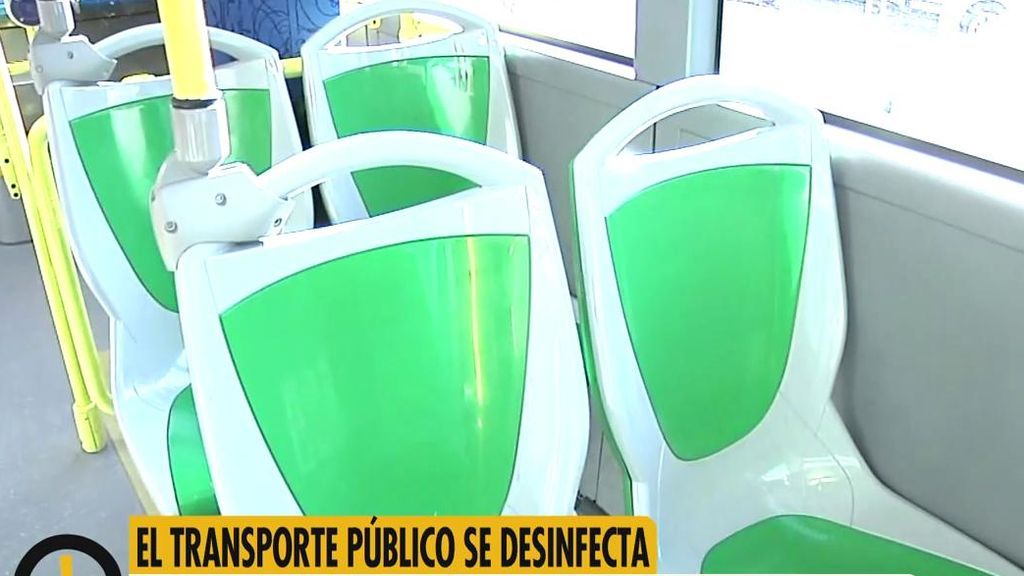 Madrid desinfecta transporte publico