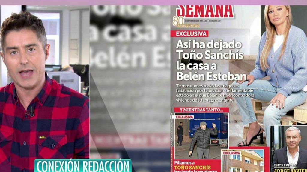 Belén Esteban enseña la casa en la que vivió Toño Sanchís: "Me ha dejado una cabeza de atún"