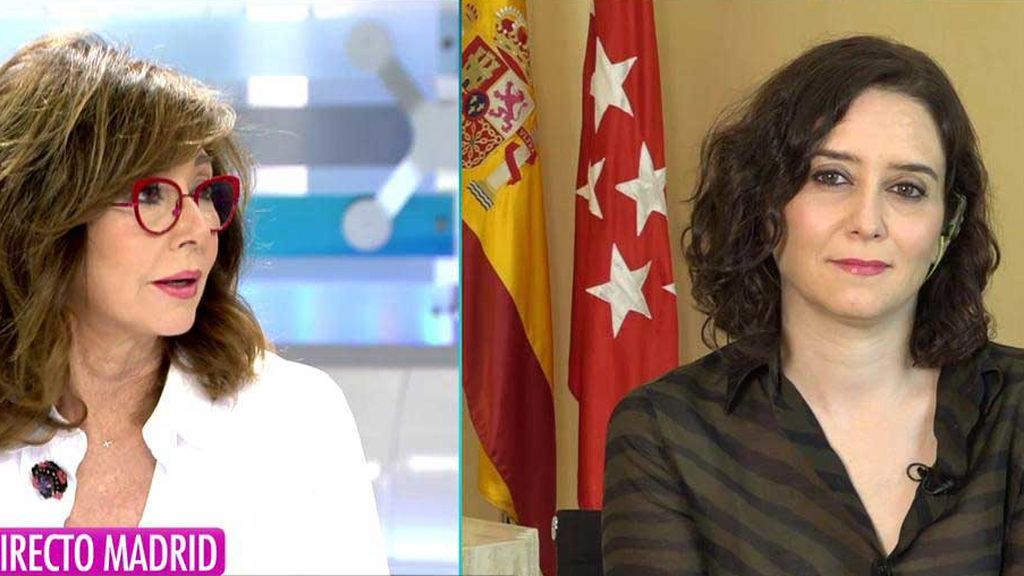 Díaz Ayuso, Presidenta de la Comunidad de Madrid: "Si el Gobierno decide cerrar Madrid, que nos comunique cómo hacerlo"