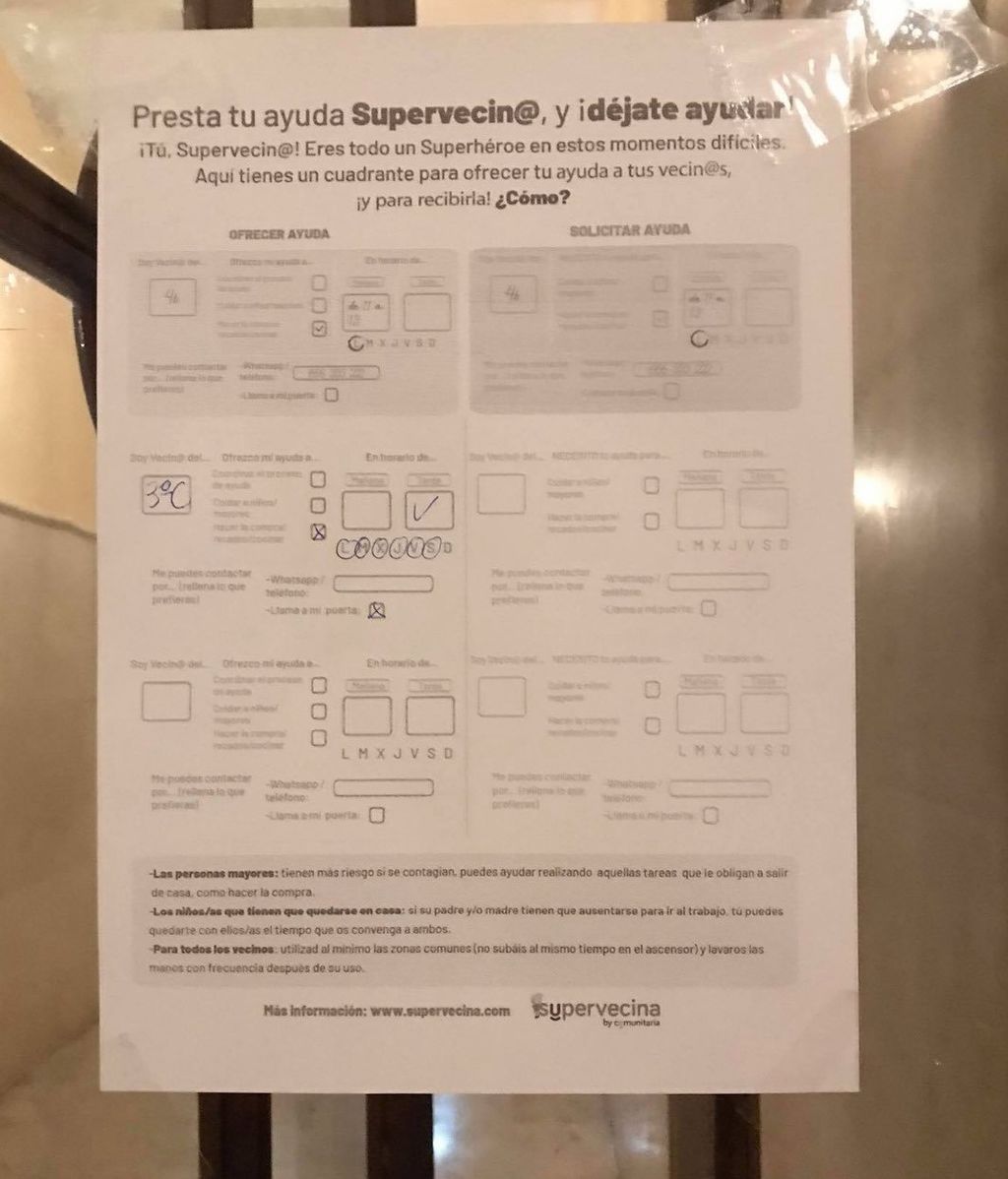 Contra el coronavirus llegan los 'Supervecinos'