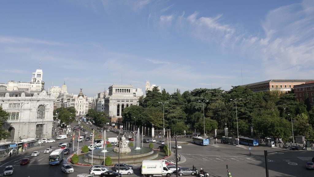 Baja la contaminaci'on y el tr'afico en Madrid por la medidas del coronavirus Baja la contaminaci'on y el tr'afico en Madrid por la medidas del coronavirus