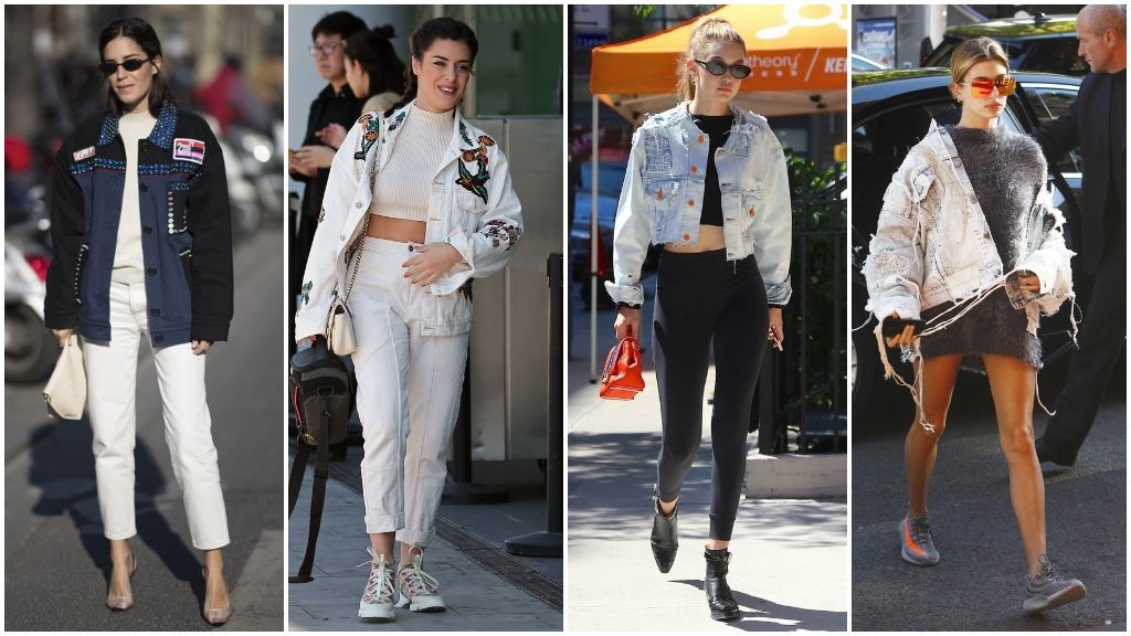 Las cazadoras customizadas de Gala González, Dulceida, Gigi Hadid y Hailey Baldwin.