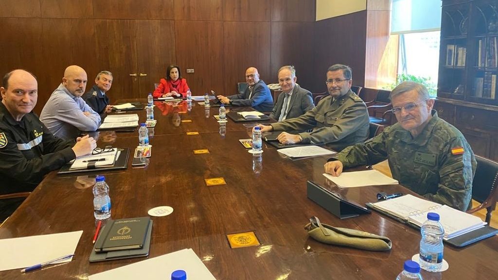 Reunión de coordinación del estado de alarma en el Ministerio de Defensa