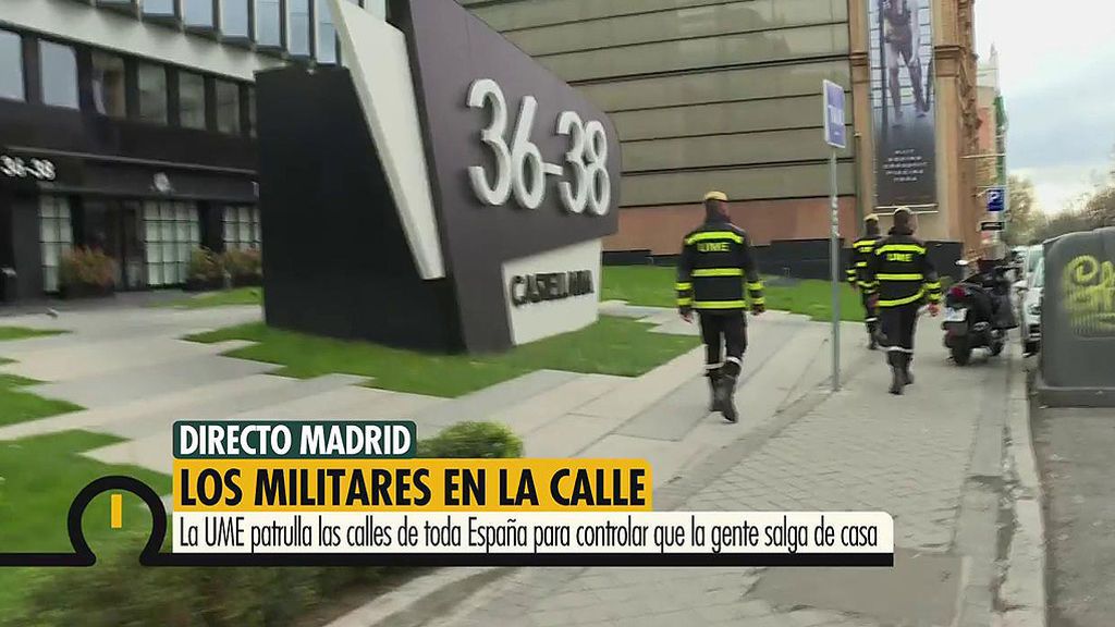 Acompañamos a un grupo de la UME patrullando en las calles de Madrid