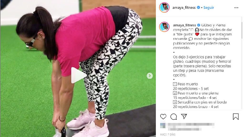 Los ejercicios de Amaya Fitness.