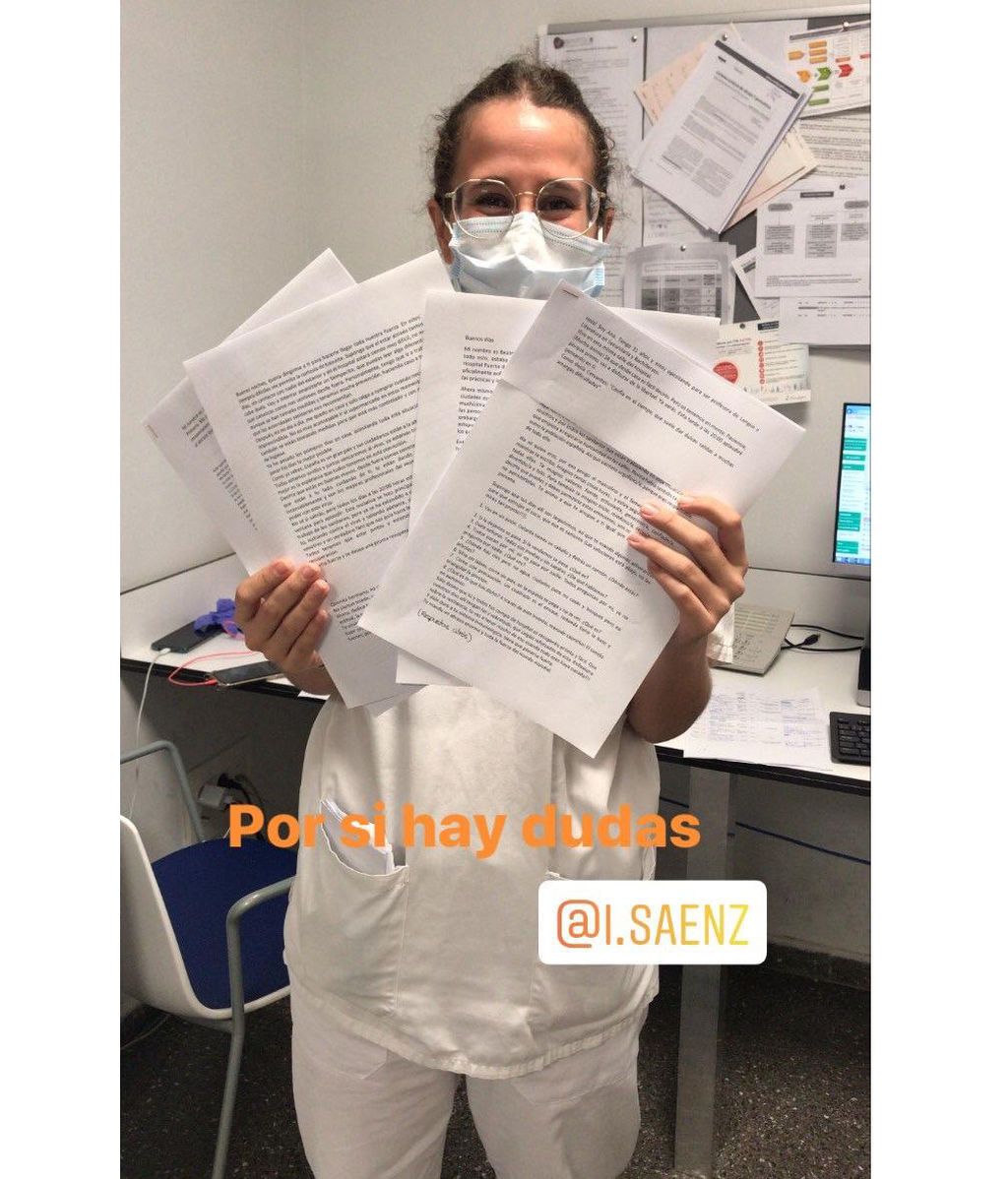 Las primeras cartas solidarias que están llegando a los hospitales