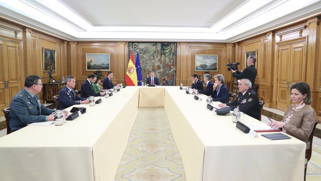 Reunión en Zarzuela del comité de gestión de la crisis del Covid-19