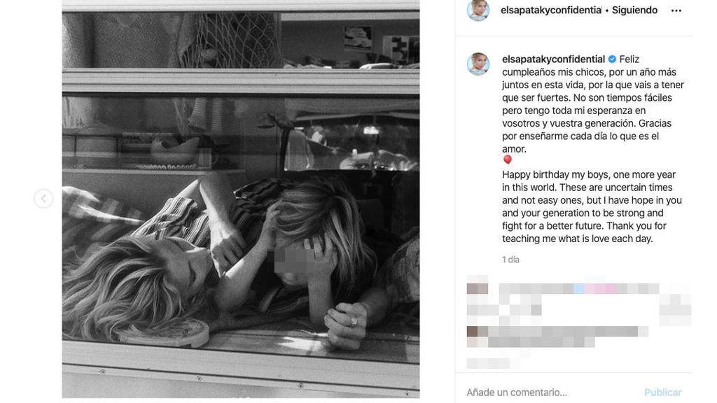 La felicitación de Elsa Pataky a sus hijos