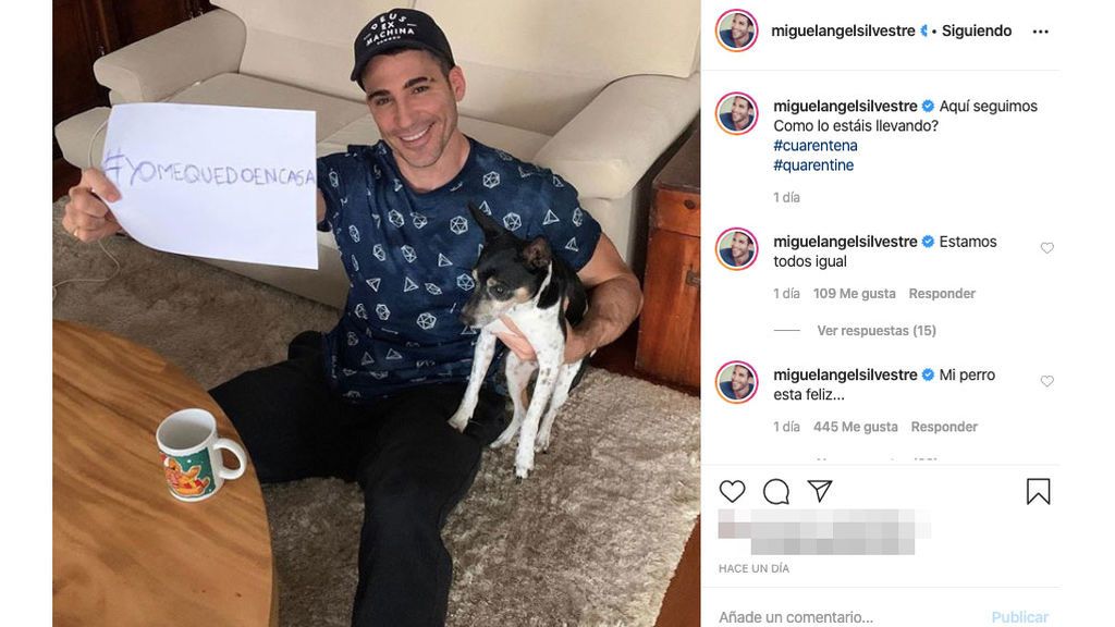 Miguel Ángel Silvestre, durante la cuarentena