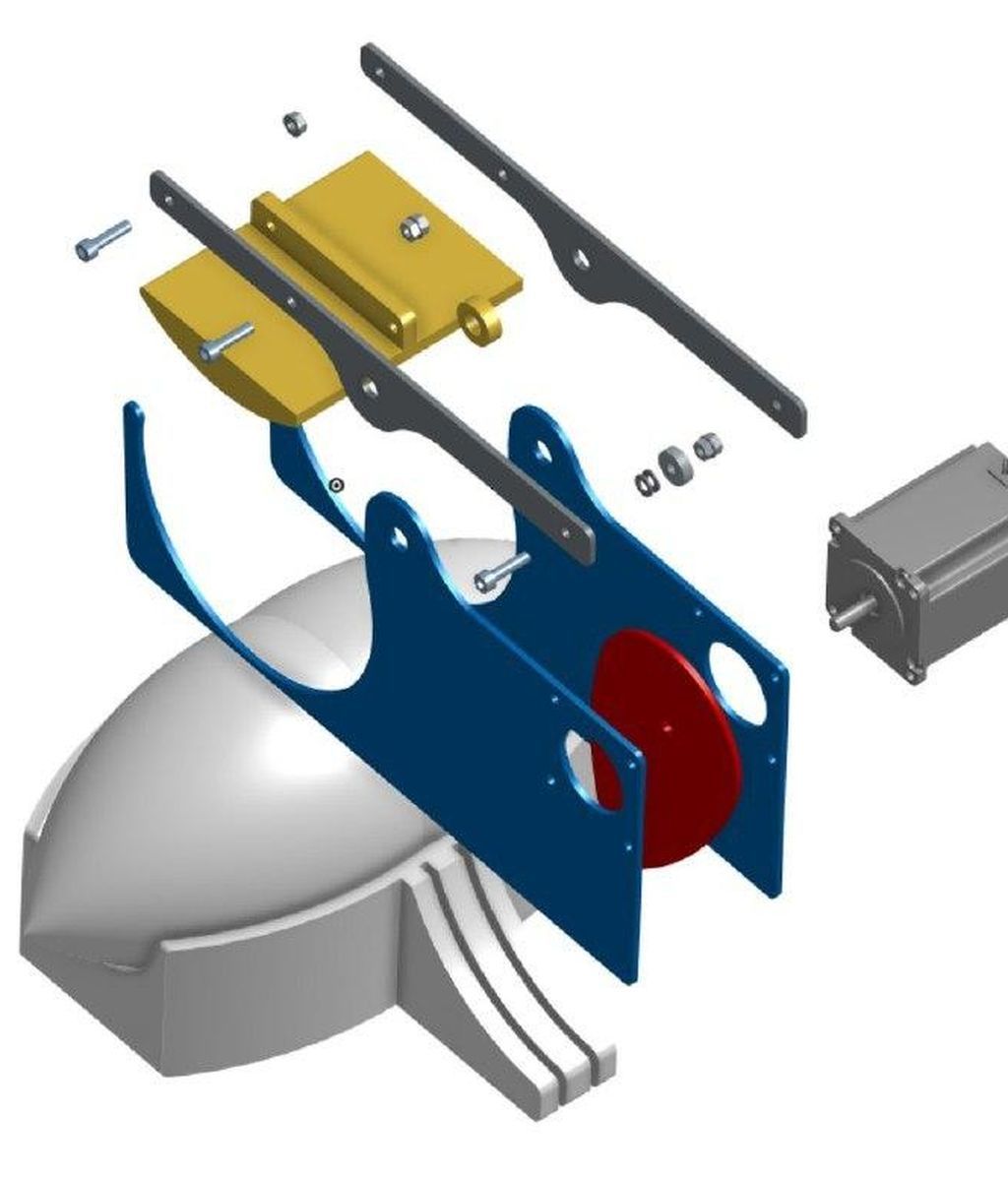 Sistema Resistencia en detalle del respirador en 3d