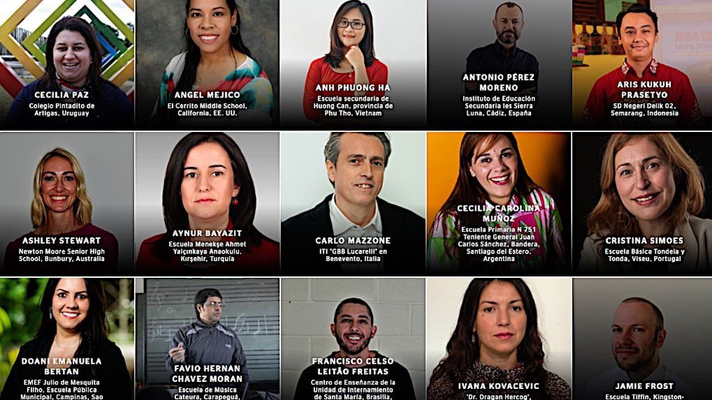 Algunos de los 50 finalistas del Global Teacher Prize