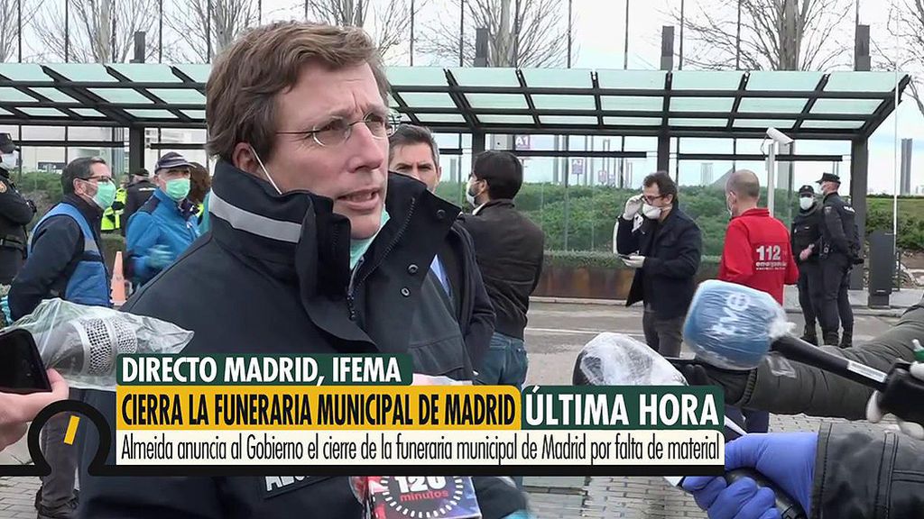 Martínez Almeida: “No tenemos los suministros necesarios para seguir haciendo enterramientos y tenemos que suspenderlos”