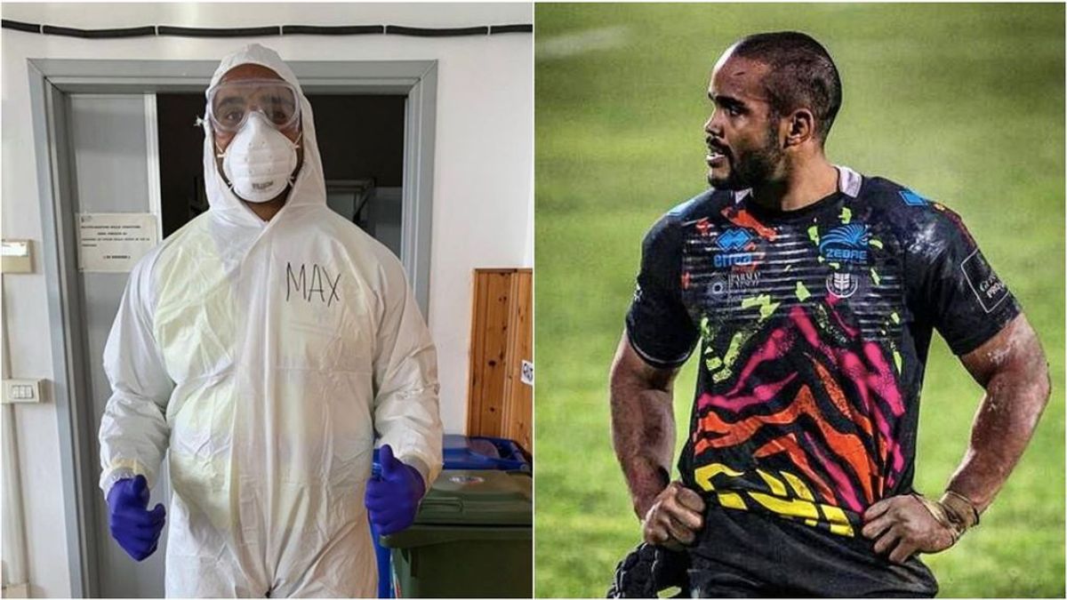 Mbandà, jugador de rugby de Italia , trabaja 13 horas al día en una ambulancia para luchar contra el coronavirus